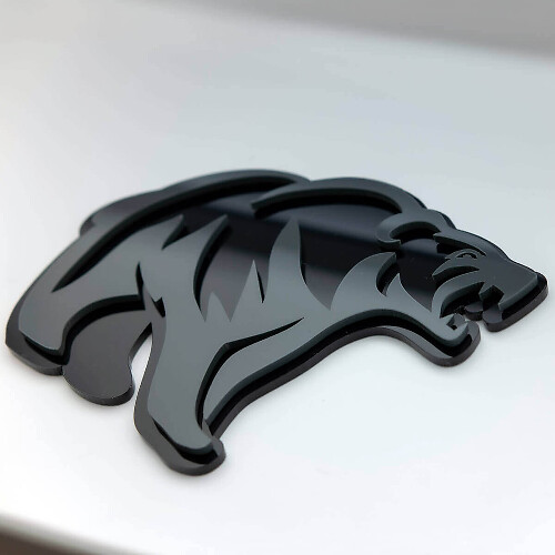 Boze Grizzlybeer 3D Spatschermbadge Embleem