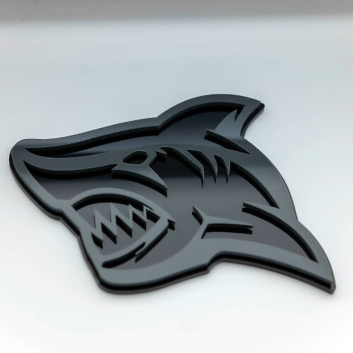 Shark 3D voorspatbordbadge embleem_1