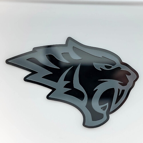 Helltiger Tiger Head 3D spatbordbadge-embleem