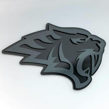 Helltiger Tiger Head 3D spatbordbadge-embleem_2
