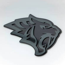 Helltiger Tiger Head 3D spatbordbadge-embleem_3