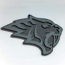 Helltiger Tiger Head 3D spatbordbadge-embleem_5