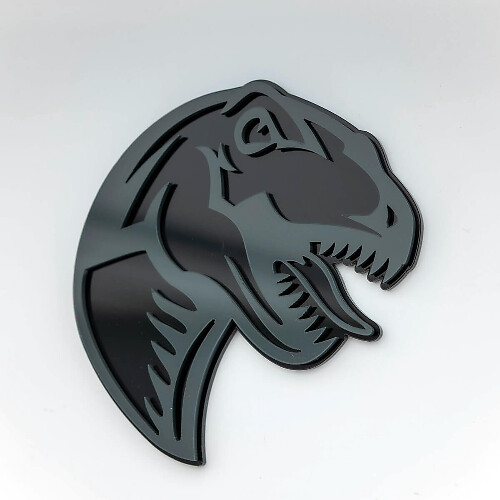 T-Rex Dinosaurus 3D Spatscherm Badge Embleem