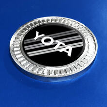 3D-badge Toyota Yota grijs en rood TRD Retro Heritage Racing strepen metalen aluminium embleem
 2