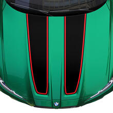 Kap en kofferbak CS CSL stijl met omtrekstreep voor BMW M4 M3 G82 G83 M Performance vinyl sticker
 2