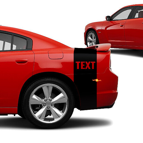 Op maat gemaakte Tailband achterstrepen vinylstickers kit voor Dodge Charger Daytona_1