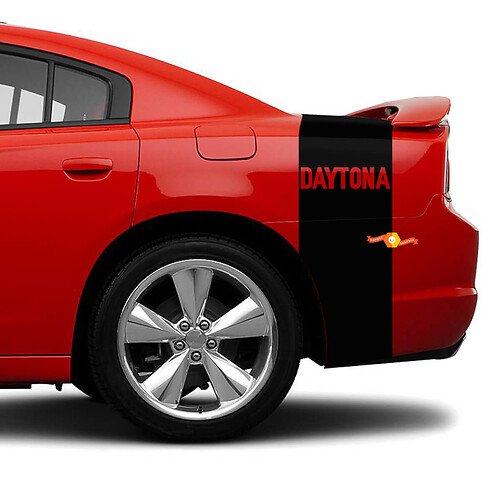 Staartband Daytona achterstrepen Vinyl Stickers Decals Graphics geschikt voor 2014 Dodge Charger Daytona
