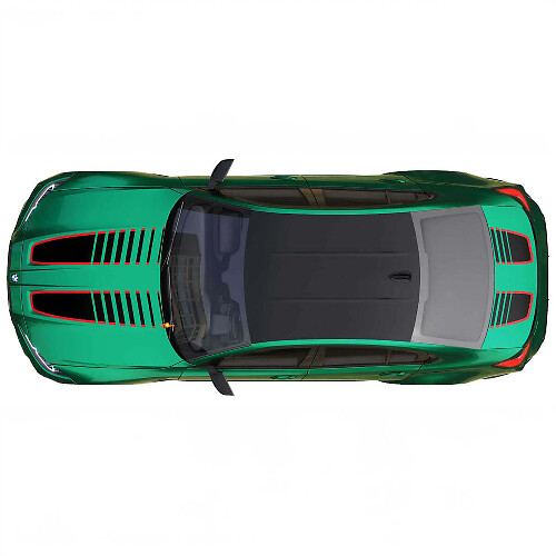 Dubbele knipperende vinylstreepkit voor motorkap en kofferbak voor BMW M3 G80 M4 G82 G83