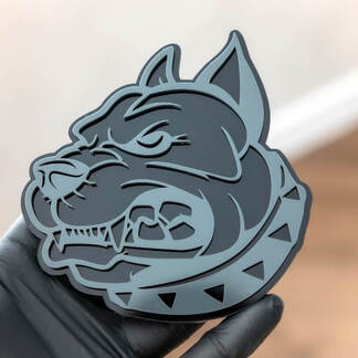 Pitbull 3D-badge spatbordbadges embleem
 1