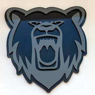 Boze Grizzly Bear aangepaste 3D-badge Fender badges embleem 2
