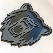 Boze Grizzly Bear aangepaste 3D-badge Fender badges embleem 2
 3