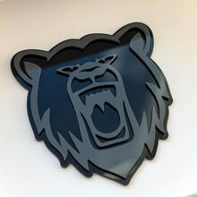 Boze Grizzly Bear aangepaste 3D-badge Fender badges embleem 2
 5