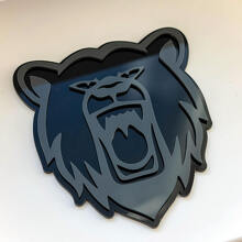 Boze Grizzly Beer Aangepaste 3D Badge Spatbordembleem 2
 5
