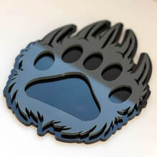 Bear Paw Claw aangepaste 3D badge spatbord badges embleem
 4