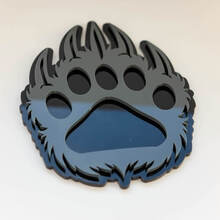 Bear Paw Claw aangepaste 3D badge spatbord badges embleem
 5