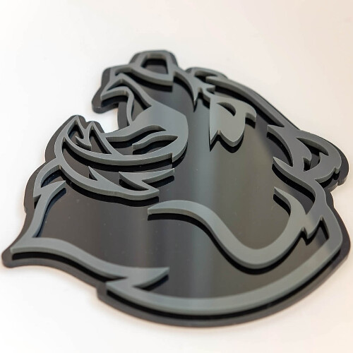 Aangepaste Boze Grizzlybeer 3D Spatschermbadge Embleem