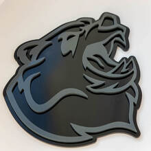 Aangepaste Boze Grizzlybeer 3D Spatschermbadge Embleem_3