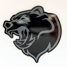 Aangepaste Boze Grizzlybeer 3D Spatschermbadge Embleem_5