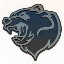 Aangepaste Boze Grizzlybeer 3D Spatschermbadge Embleem_6