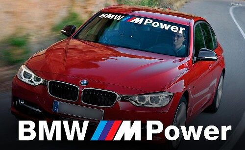 M Power Style Voorruitbanner Vinyl Sticker voor BMW