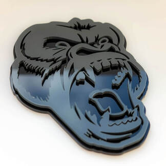 Aangepaste 3D-badge boze Gorilla Fender badges embleem
