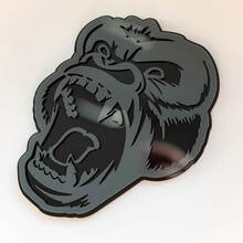 Aangepaste 3D-badge boze Gorilla Fender badges embleem
 2