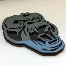 Aangepaste 3D-badge boze Gorilla Fender badges embleem
 5