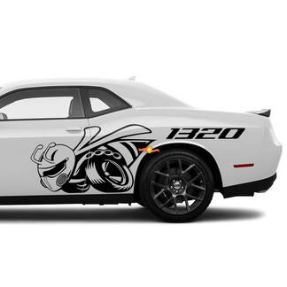 Side Enorme Drag Bee 1320 Vinyl Decal Stickers Kit voor Dodge Challenger R/T Scat Pack 1320
