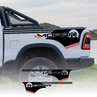 Decals Racing strepensticker geschikt voor Mopar Dodge Ram Hemi aan het bed
