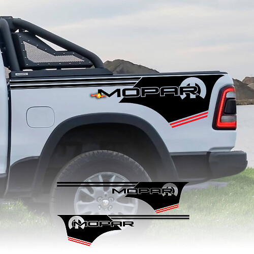 Mopar Stijl Zijpaneel Vinyl Decal Kit voor Dodge Ram