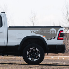 Aangepaste belettering Mopar-stijl vinyl decal sticker voor Dodge Ram 1500 zijpaneel_2