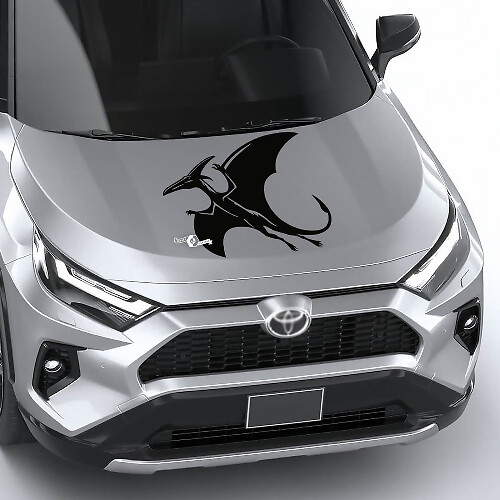 Universele motorkap vinyl sticker met grafische afbeelding van Pterodactylus antiquus
