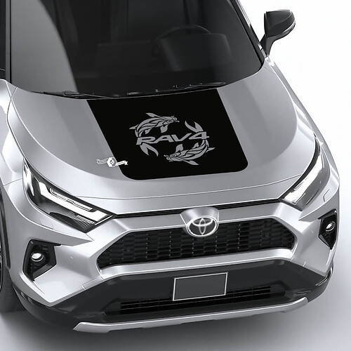 Koi Karper & Rav4 Logo Motorkap Vinyl Decal Sticker voor Toyota RAV4