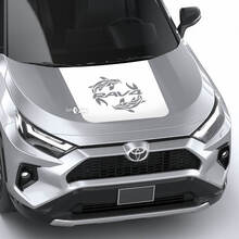 Koi Karper & Rav4 Logo Motorkap Vinyl Decal Sticker voor Toyota RAV4_2