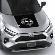Twee Carps en Rav4 Logo Motorkap Vinyl Decal Sticker voor Toyota RAV4_2