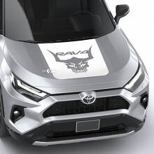 Schedelontwerp met hoorns RAV4 Hood Vinyl Decal Grafische Sticker geschikt voor Toyota RAV4
 3