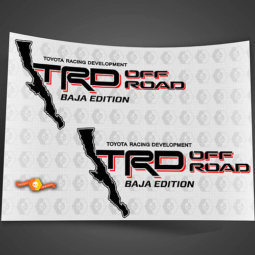 TRD OFF ROAD bedsticker Baja Edition Tacoma Tundra Toyota 4x4 Sport CALI 2
