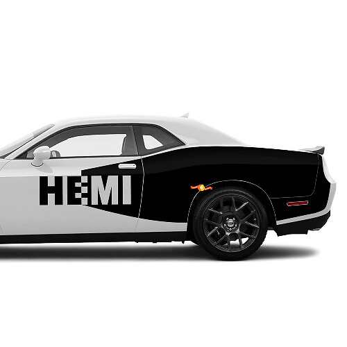 HEMI-stijl zijvinylsticker set voor Dodge Challenger