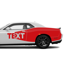 Custom Tekst Blackout Stijl Zij Vinyl Decal Set voor Dodge Challenger_2