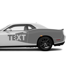 Custom Tekst Blackout Stijl Zij Vinyl Decal Set voor Dodge Challenger_3