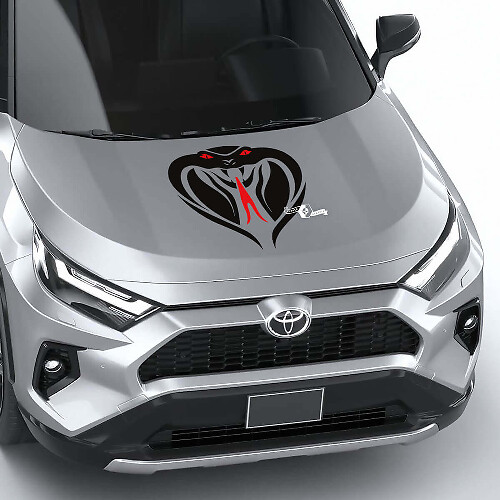 Cobra Snake Universele Motordeksel Vinyl Decal voor Auto's