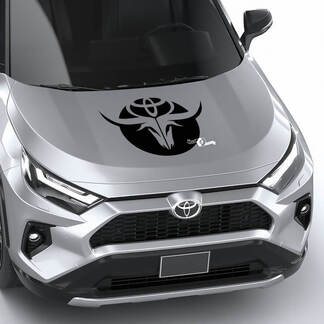 Bull Horns Toyota RAV4 Hood Vinyl Decal Grafische Sticker geschikt voor Toyota RAV4
 1