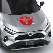 Bull Skull en Toyota Logo Motorkap Vinyl Decal Sticker voor Toyota RAV4_3