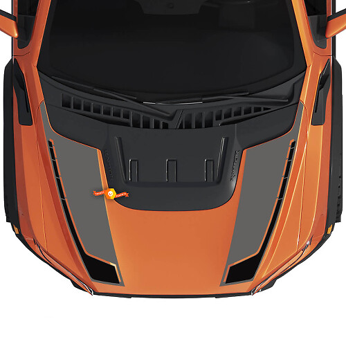 Hood Graphics Twee kleuren passen op Gen3 Ford F150 Raptor Vinyl Sticker Decal kit strepen
