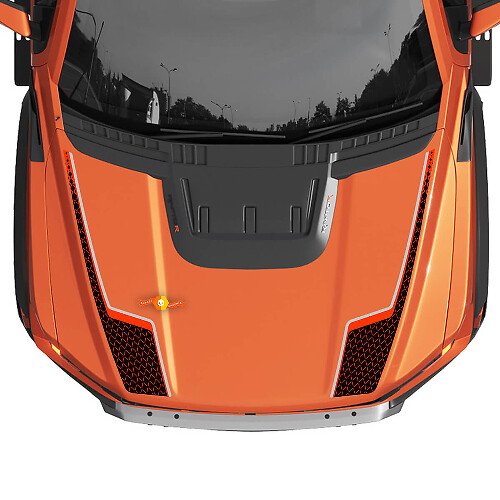Hood Graphics geschikt voor Gen3 Ford F150 Raptor Vinyl Sticker Decal kit strepen
