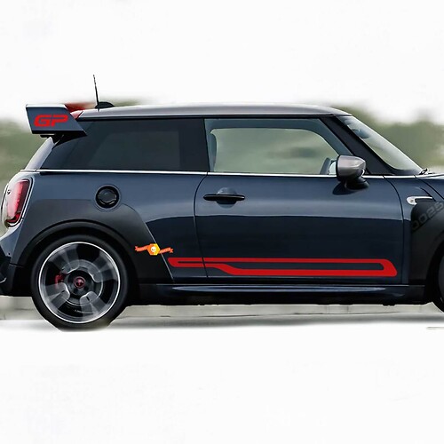 Accent Strepen Zijkant Deur Vinyl Decal Sticker voor MINI Cooper