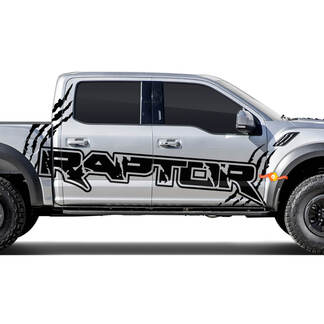 2 F-150 Ford Raptor Claw Splash-sticker aan de zijkant Grafische stickers klapperen
