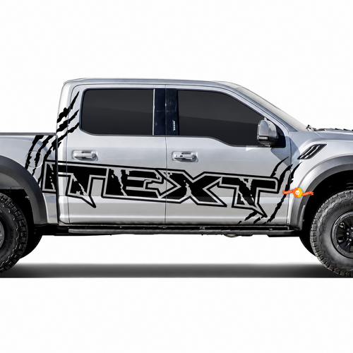 2 truck Musclecar power truck Claw Splash-sticker aan de zijkant Grafische stickers klapperen
