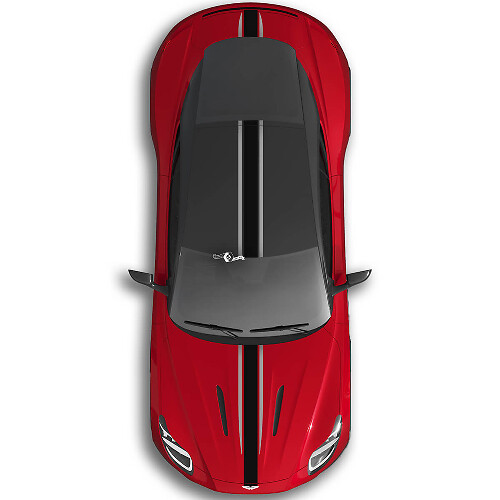 Full Body Aston Martin DB11 Dual Stripe Hood Dak Trunk Vinyl Decals Stickers
