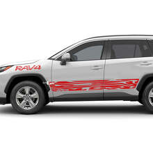 Abstracte zijvinylstickergrafiek voor Toyota RAV4 2